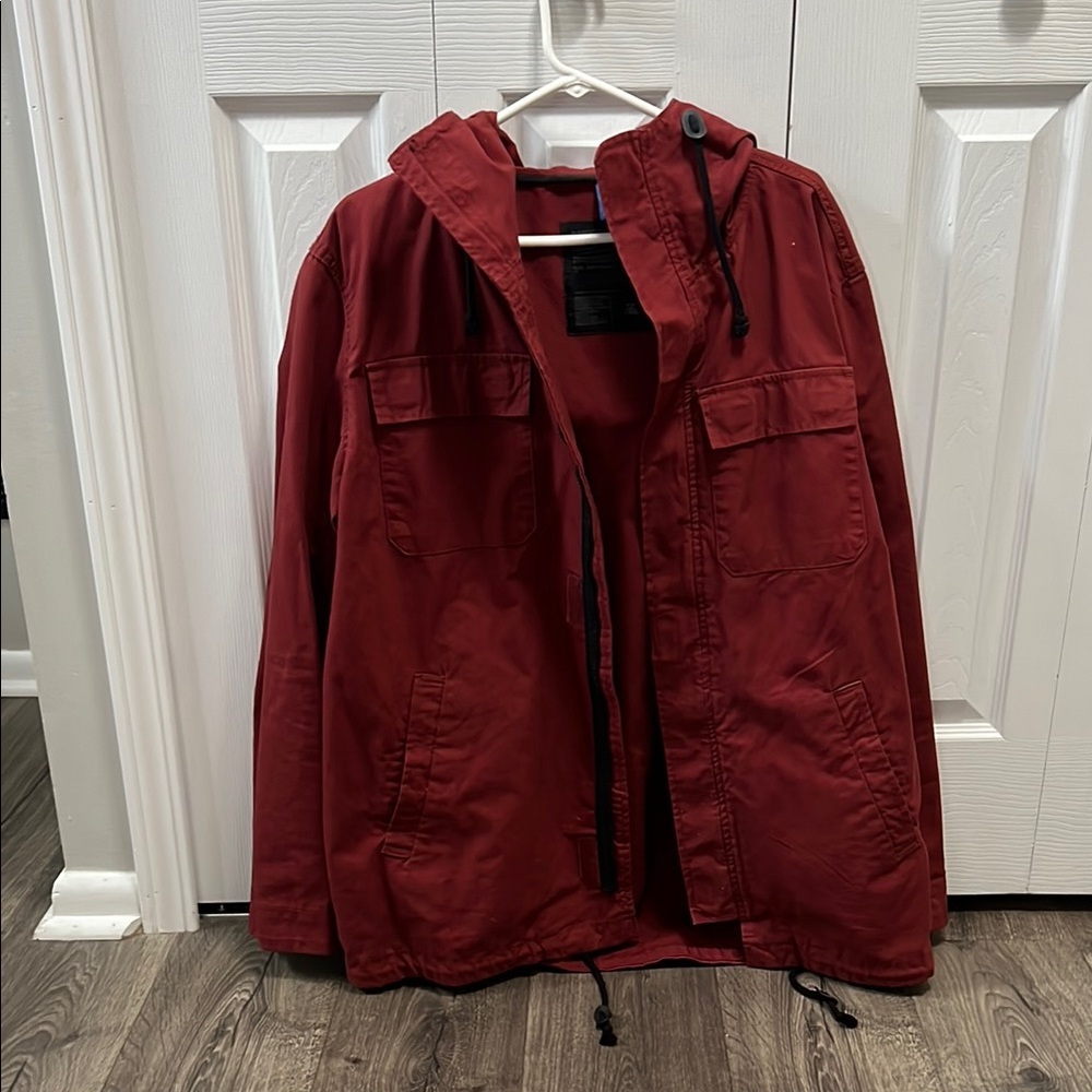 Men's Red Hooded Jacket